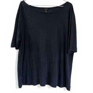 Ann Taylor Short Sleeve Crew Tee - blue